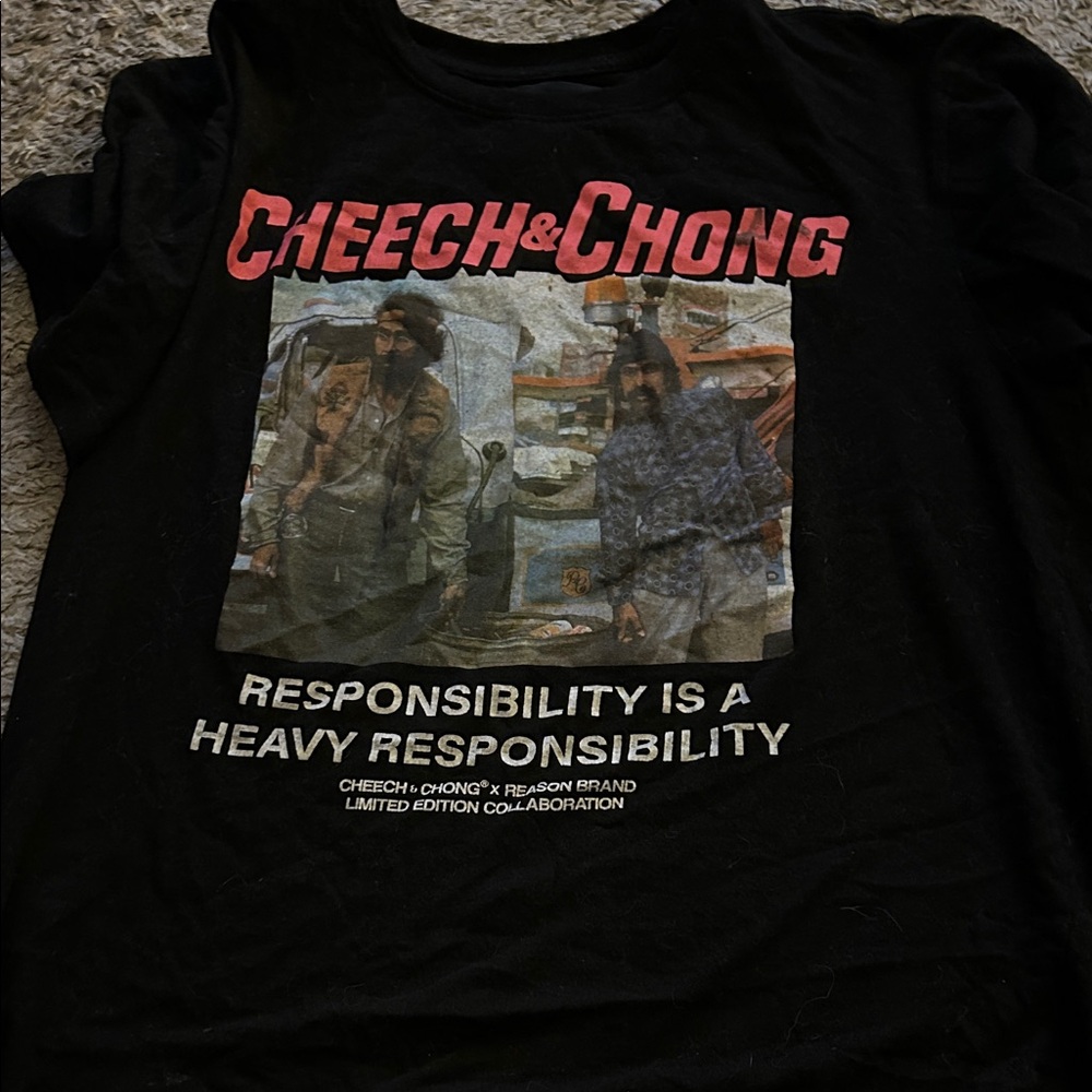 Cheech & Chong Black Graphic T-Shirt